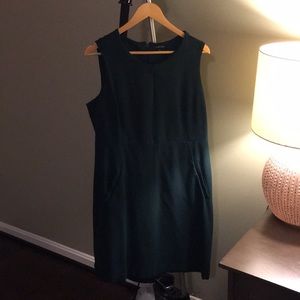 Forest green sleeves dress with pockets